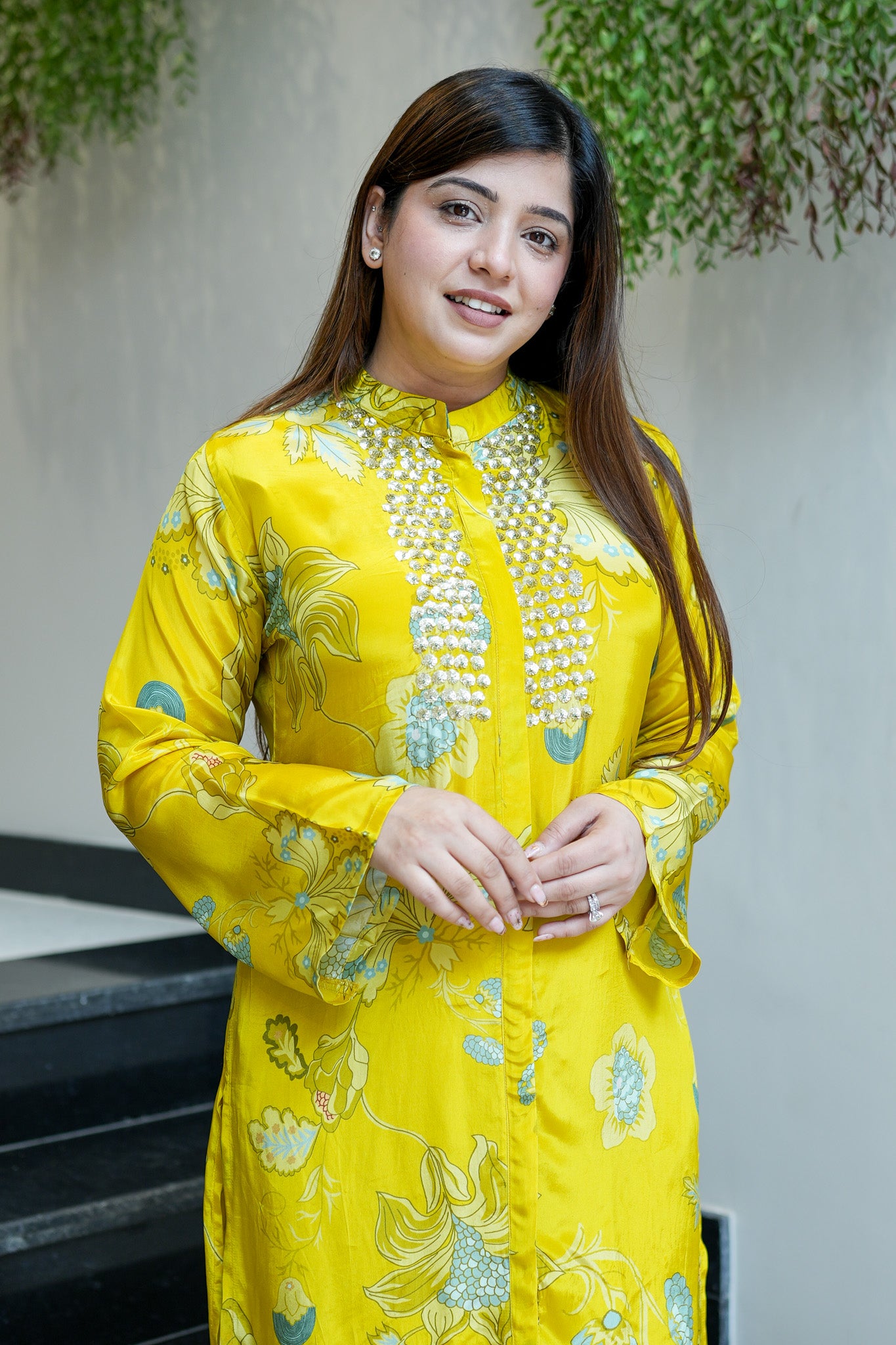 Meera Printed Sequins Detailing Co ord Set
