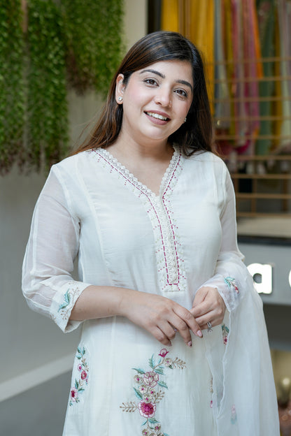 Samya Thread Work A-line Suit Set