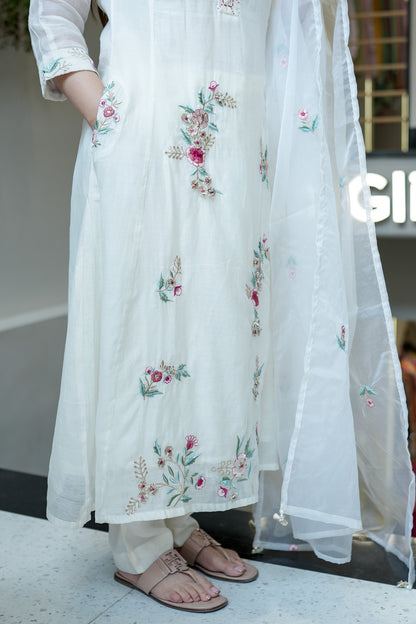 Samya Thread Work A-line Suit Set