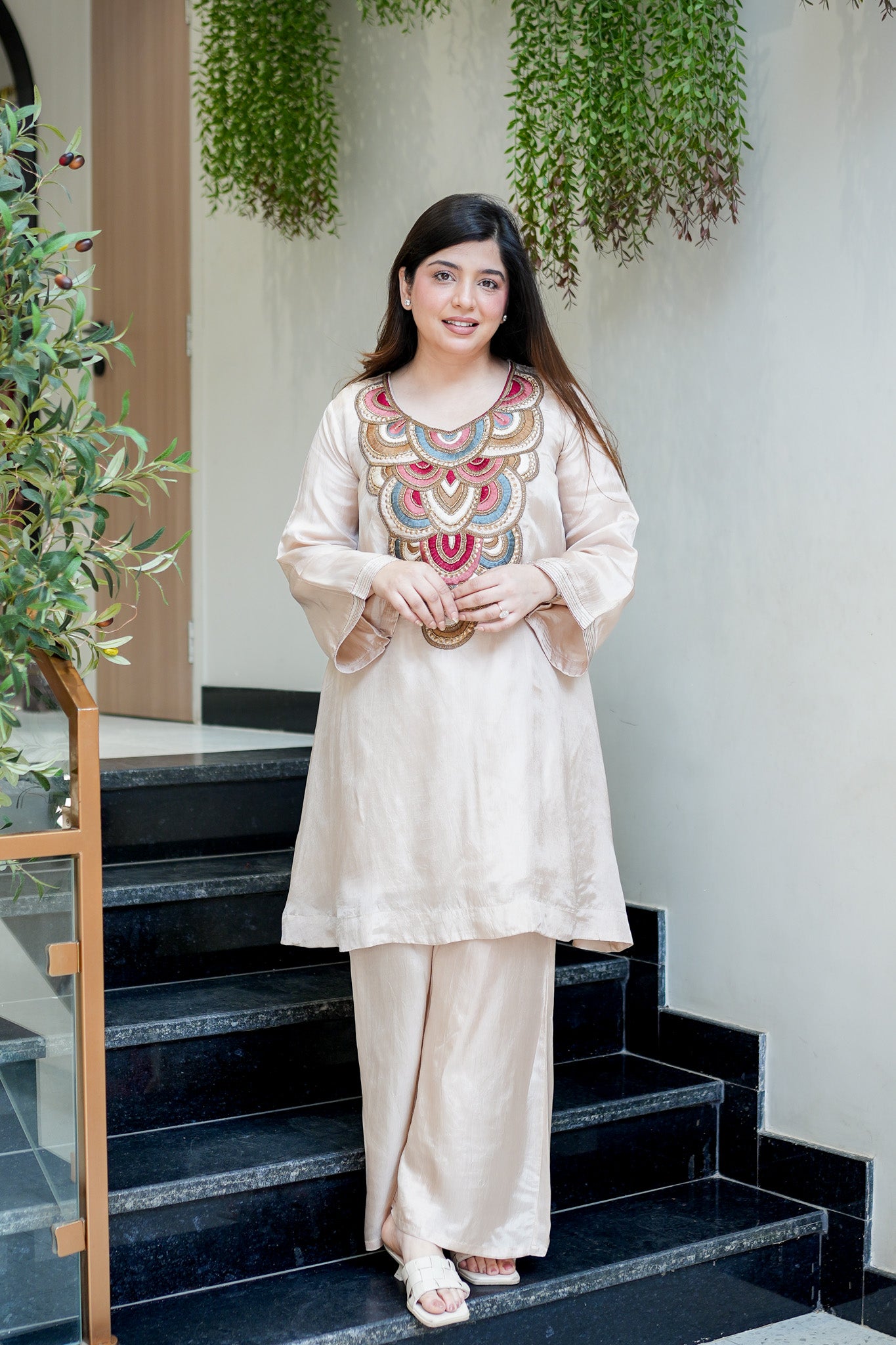 Anika Embroidered Co ord Set