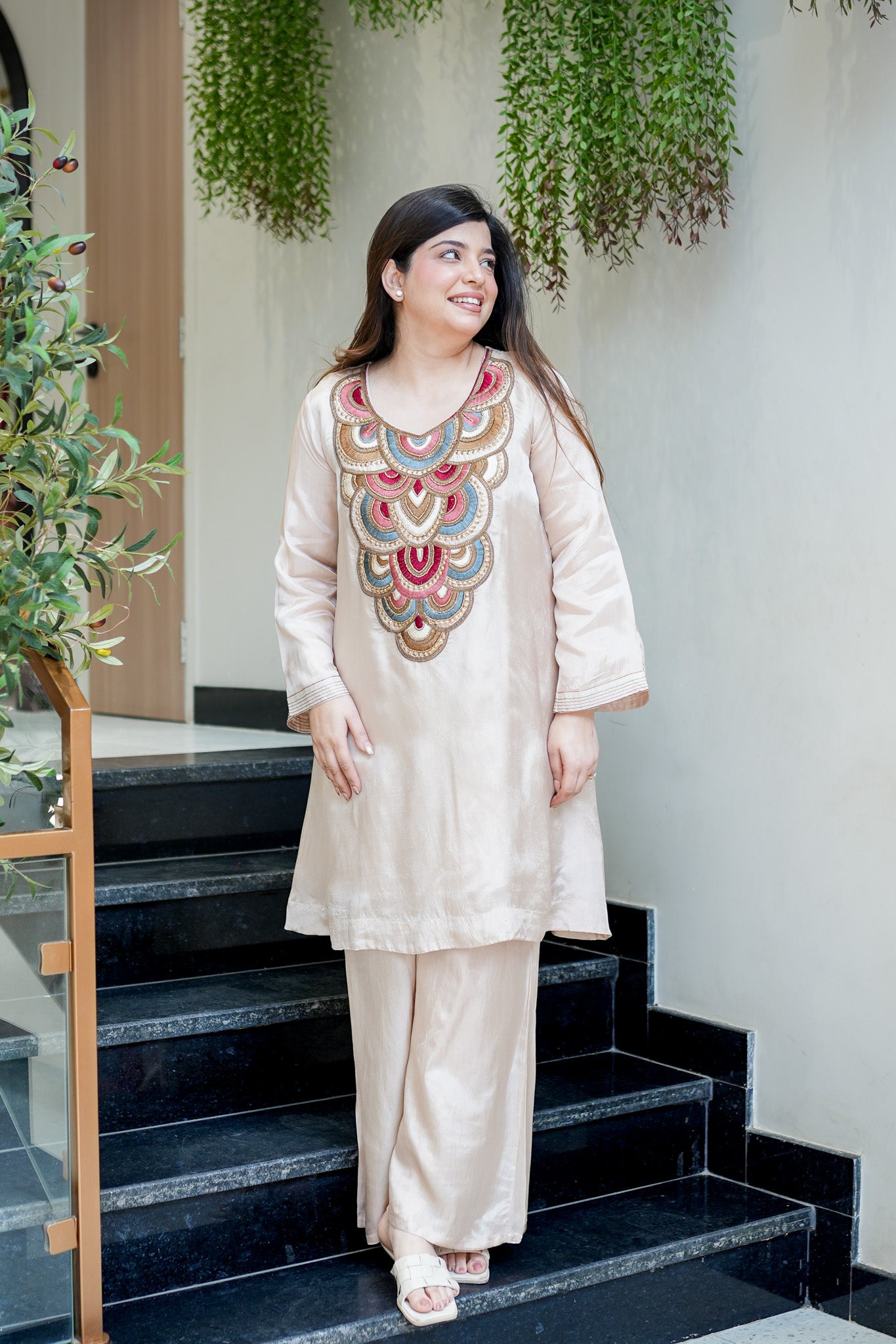 Anika Embroidered Co ord Set