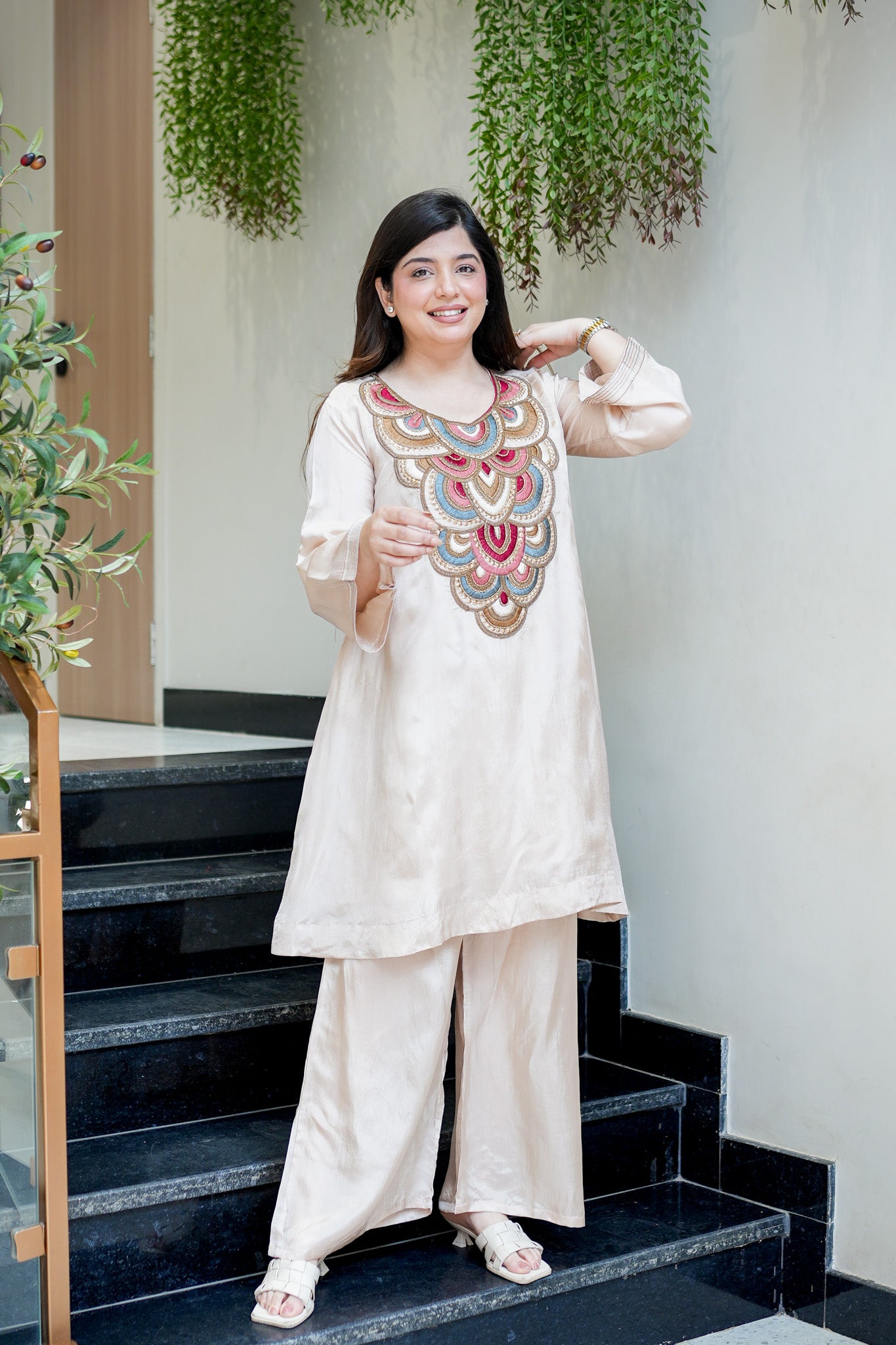 Anika Embroidered Co ord Set