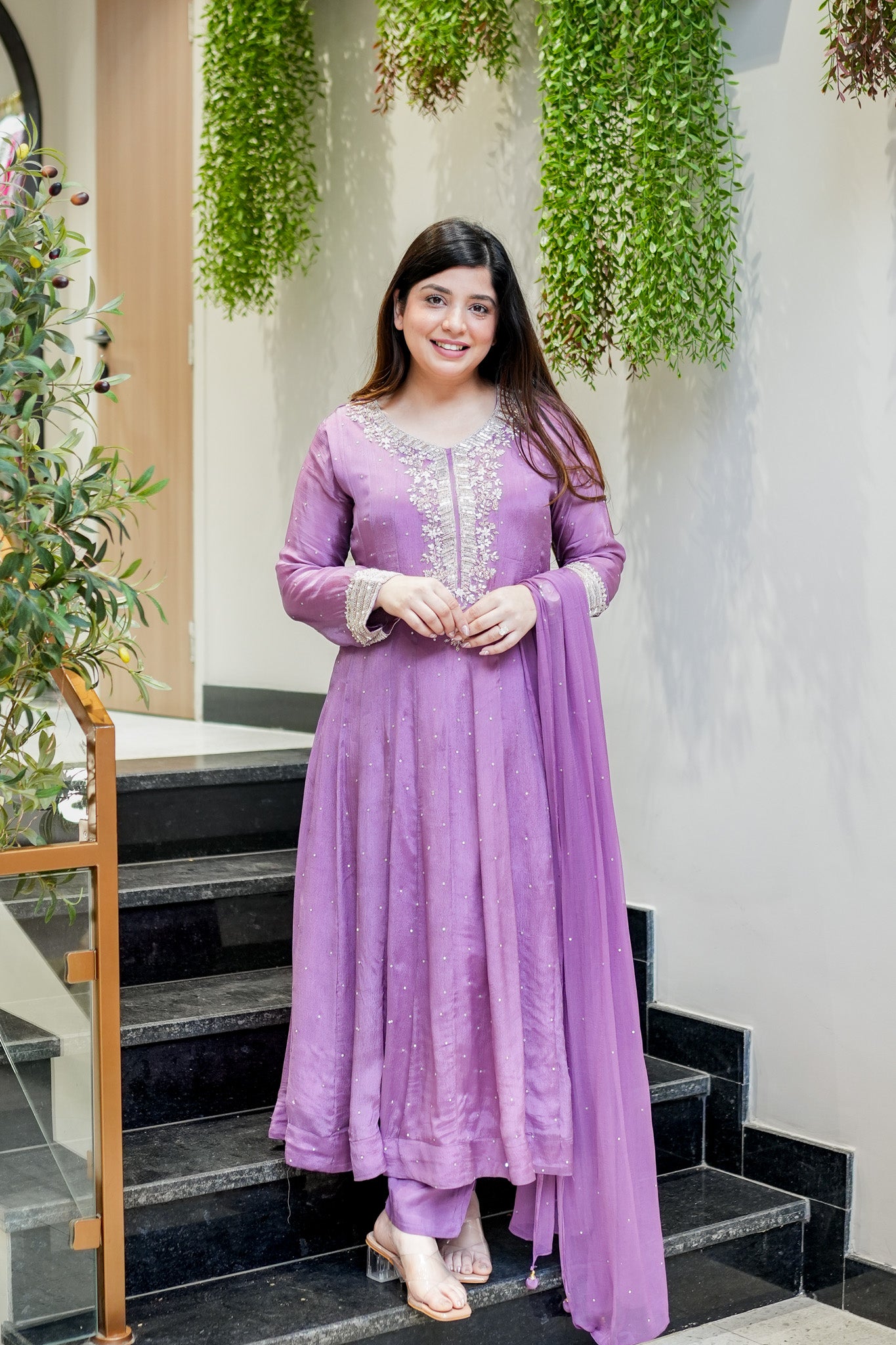 Rehma Embroidered Anarkali Suit Set