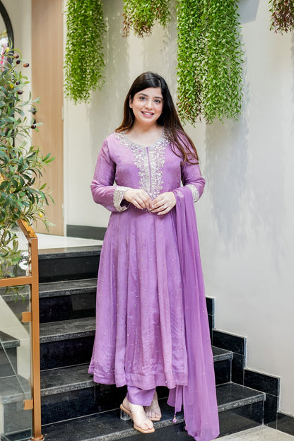 Rehma Embroidered Anarkali Suit Set