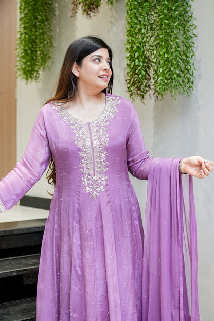 Rehma Embroidered Anarkali Suit Set