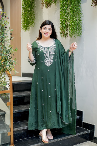 Rehma Embroidered Anarkali Suit Set