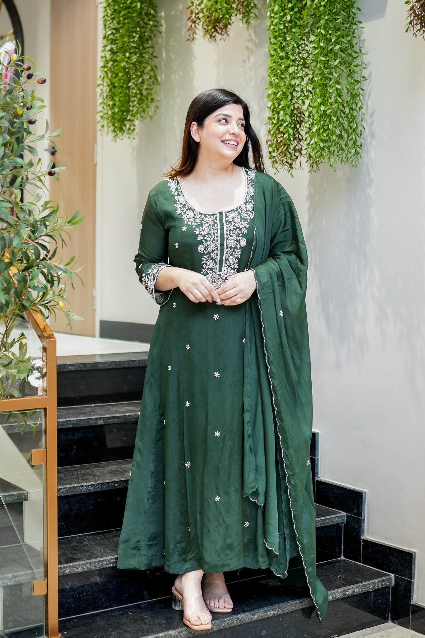 Rehma Embroidered Anarkali Suit Set