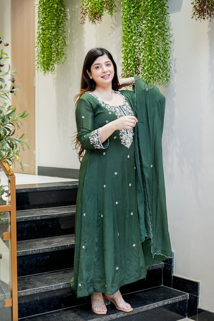 Rehma Embroidered Anarkali Suit Set