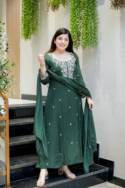 Rehma Embroidered Anarkali Suit Set