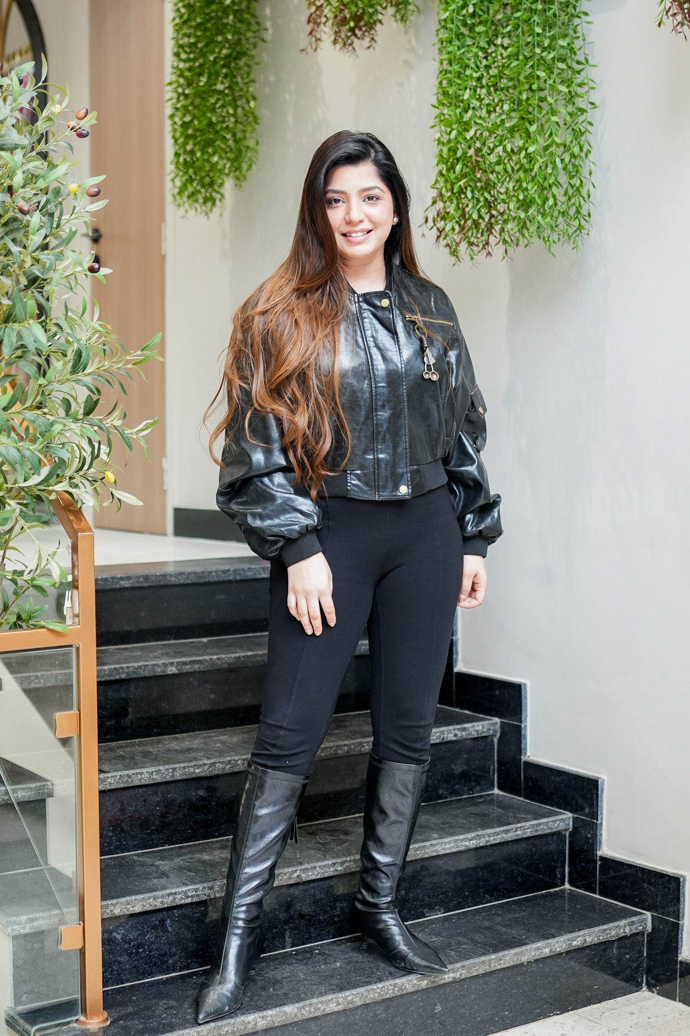 Jane Leather Short Jacket