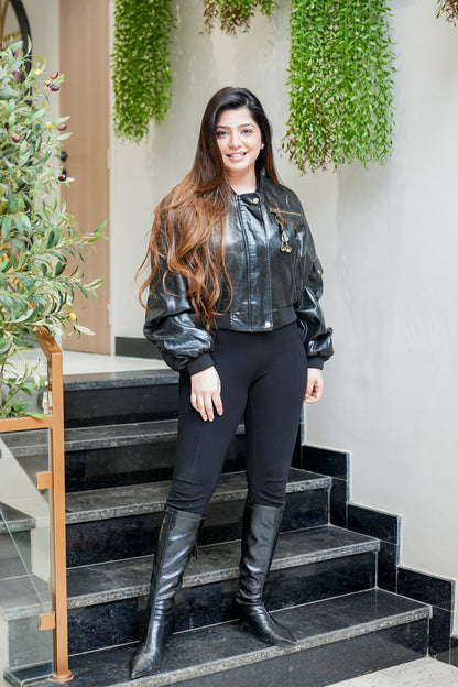 Jane Leather Short Jacket