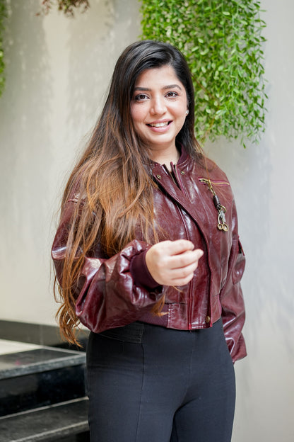 Jane Leather Short Jacket