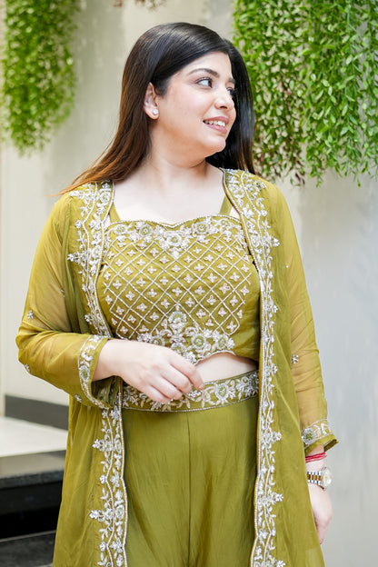 Avana Embroidered Three Piece Set