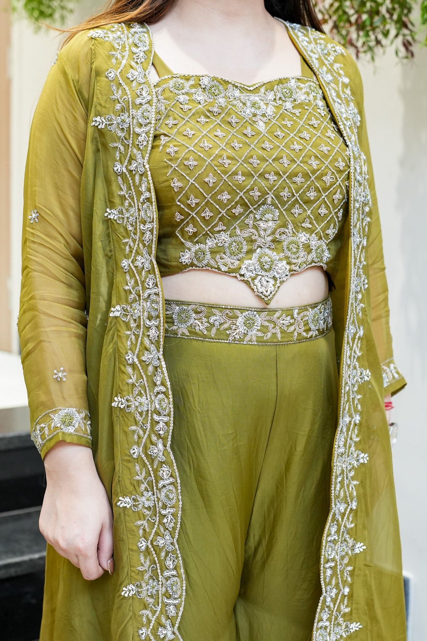 Avana Embroidered Three Piece Set