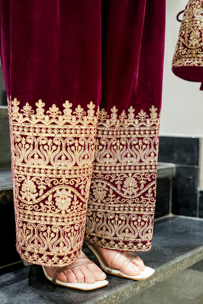 Rabab Embroidered Short Anarkali Co ord Set