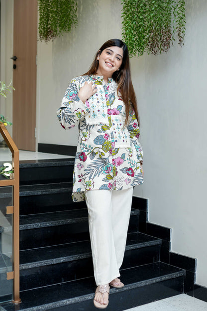 Rinaya Schiffli Detailing Co ord Set