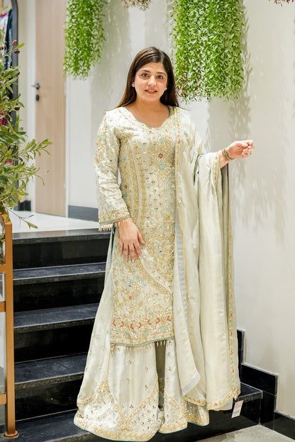 Sirah Hand Embroidered Garara Set