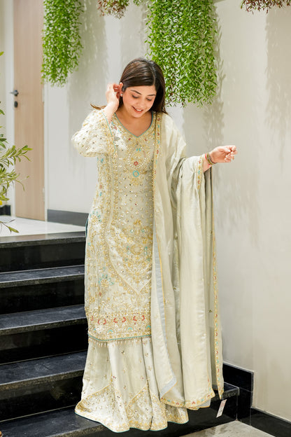 Sirah Hand Embroidered Garara Set