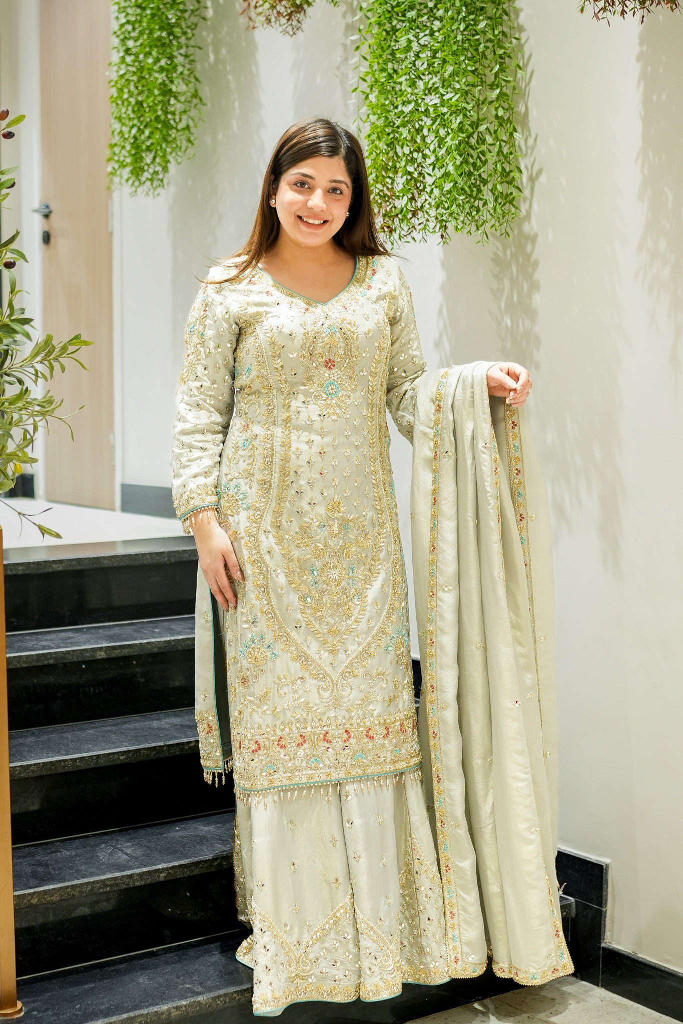 Sirah Hand Embroidered Garara Set