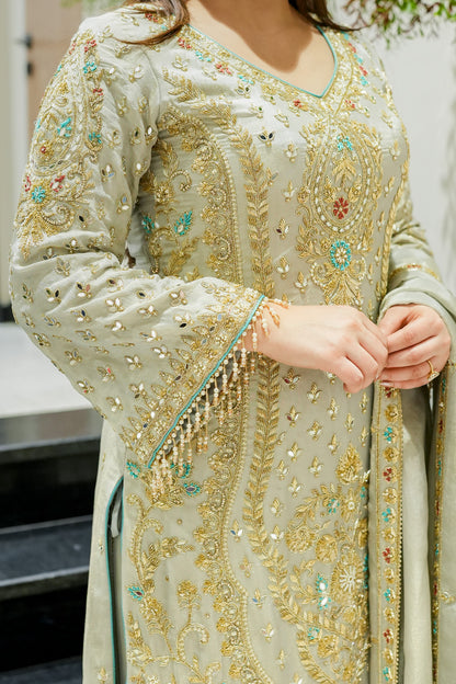 Sirah Hand Embroidered Garara Set