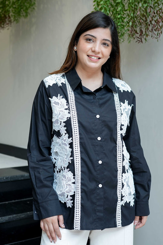 Khloe Schiffli Detailing Shirt