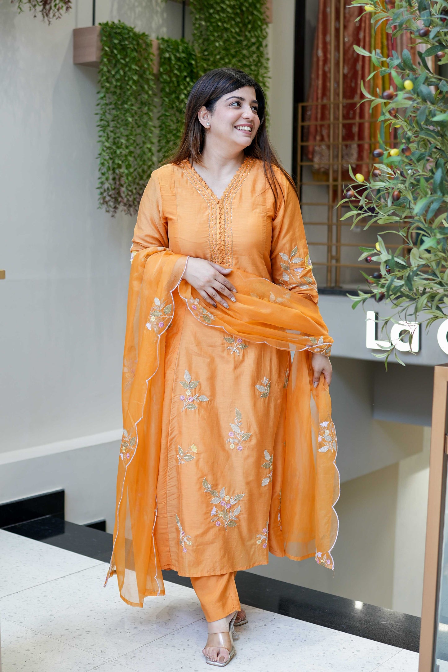 Diya Floral Embroidered Suit Set