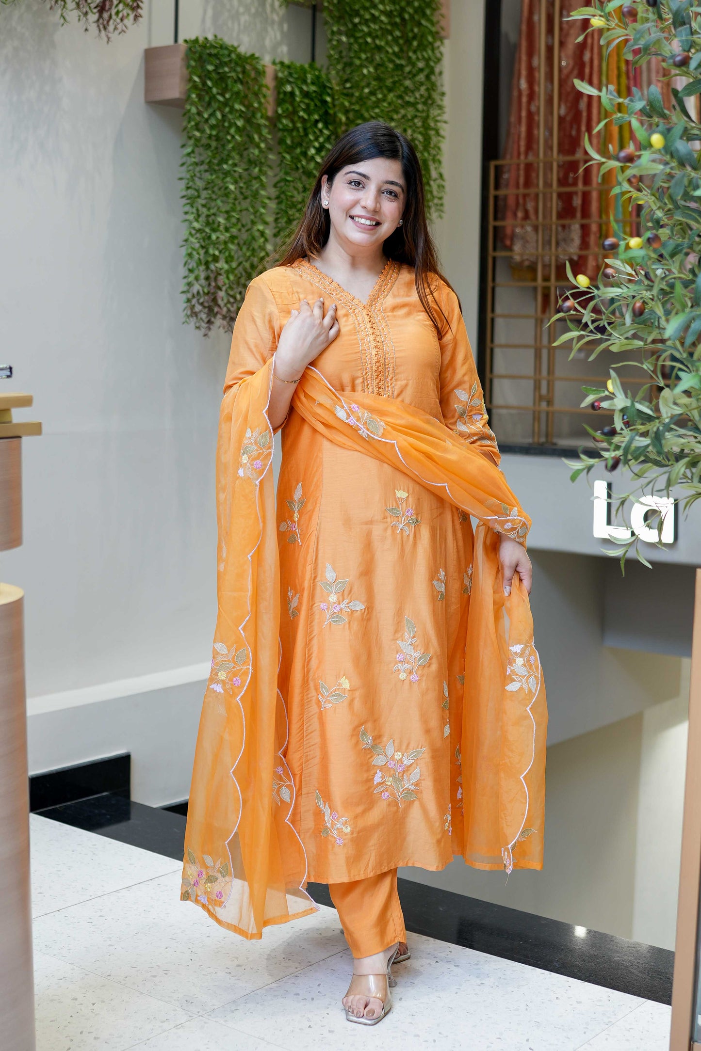 Diya Floral Embroidered Suit Set
