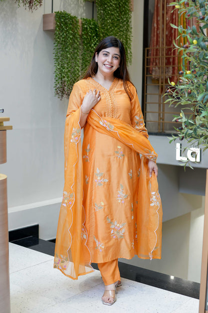 Diya Floral Embroidered Suit Set