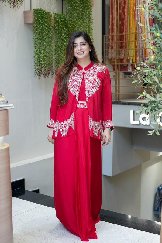 Medha Hand Embroidered Three Piece Set