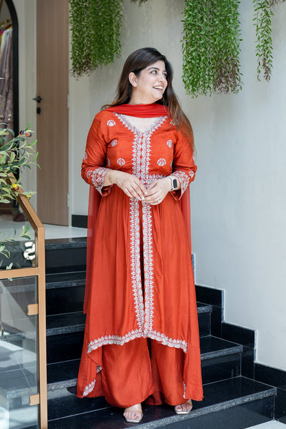 Gul Upside Down Front Slit Anarkali Suit