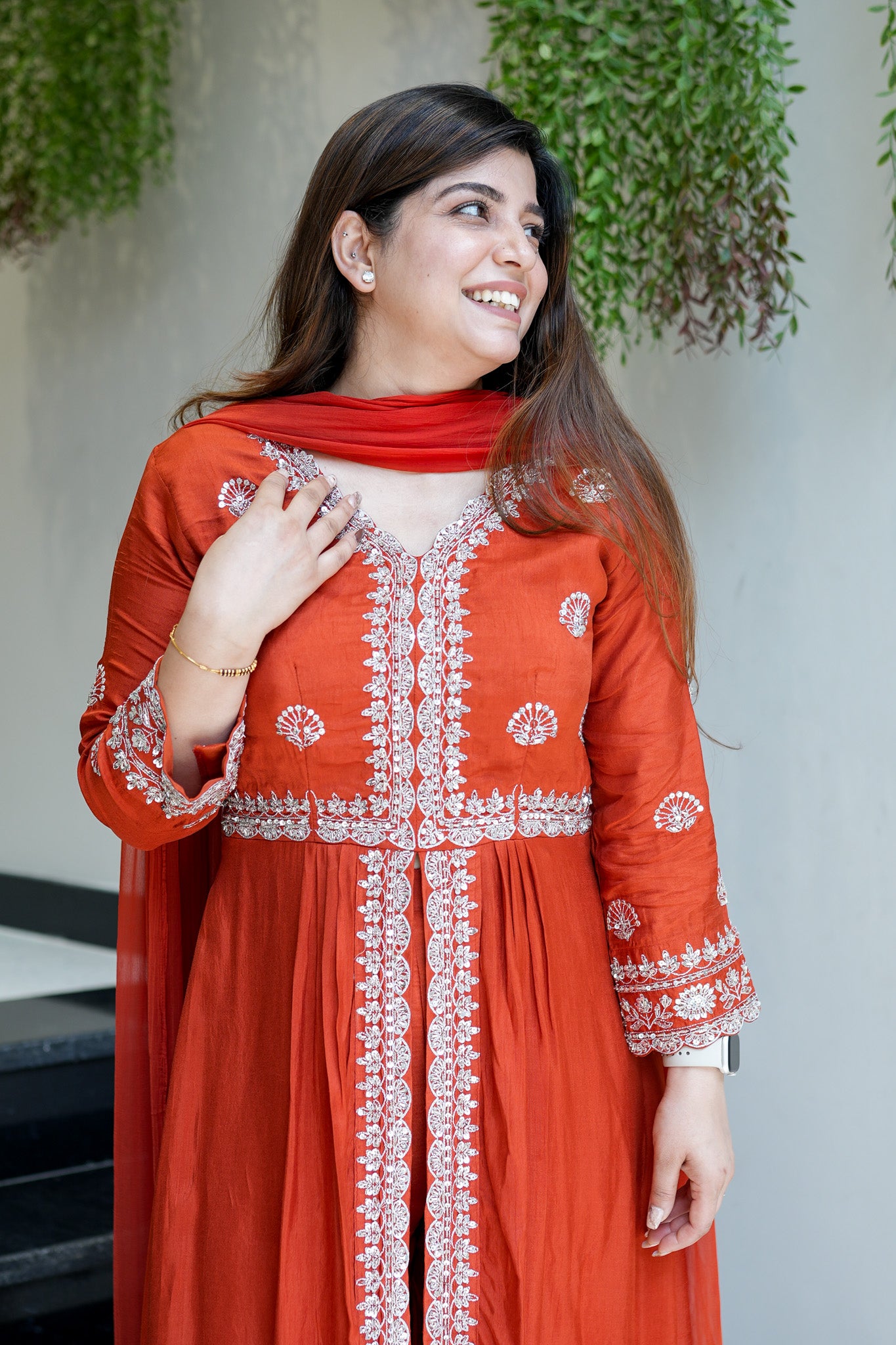 Gul Upside Down Front Slit Anarkali Suit
