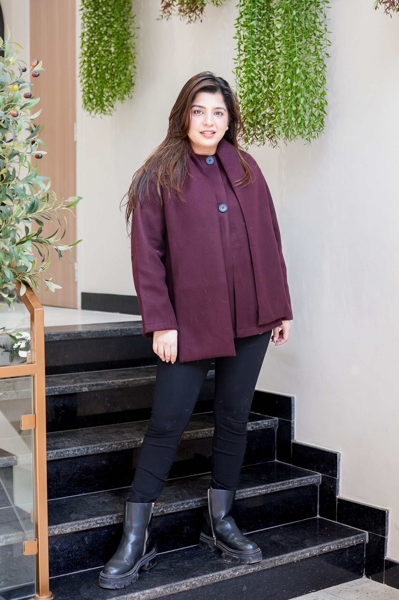 Avery Warm Coat with Muffler