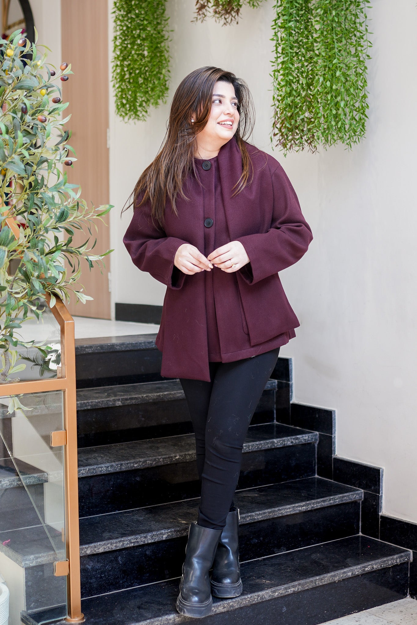 Avery Warm Coat with Muffler