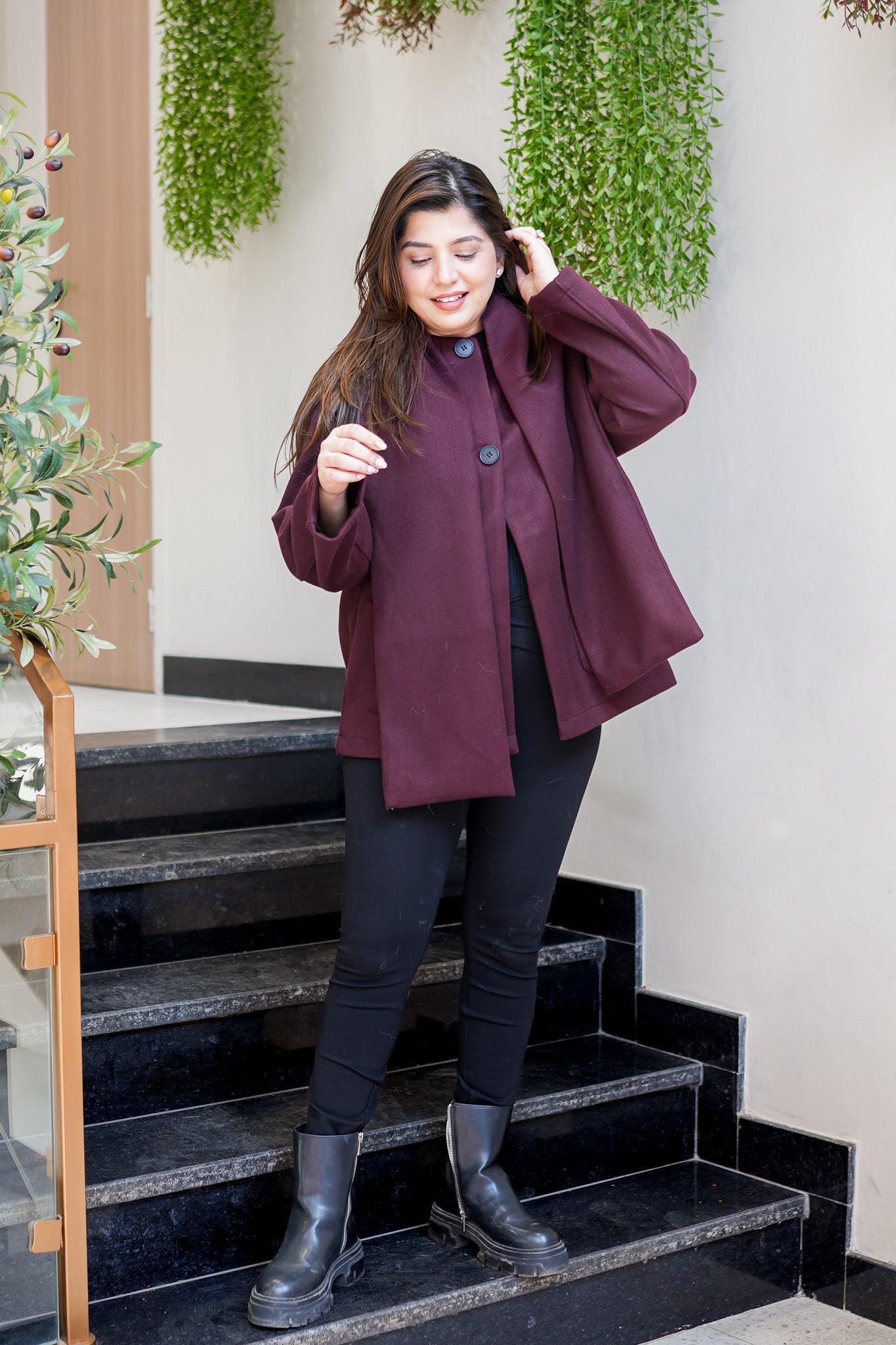 Avery Warm Coat with Muffler