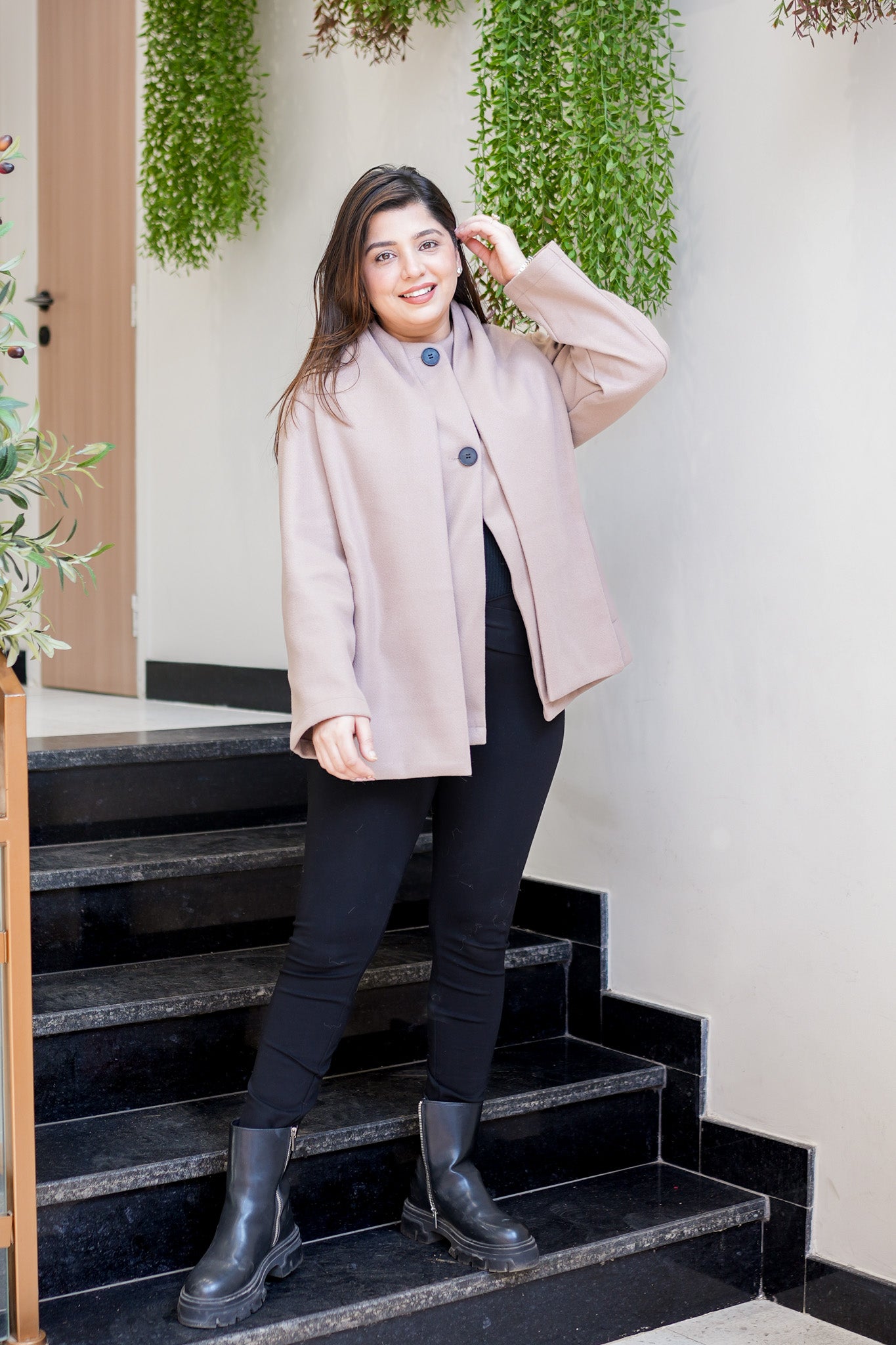 Avery Warm Coat with Muffler