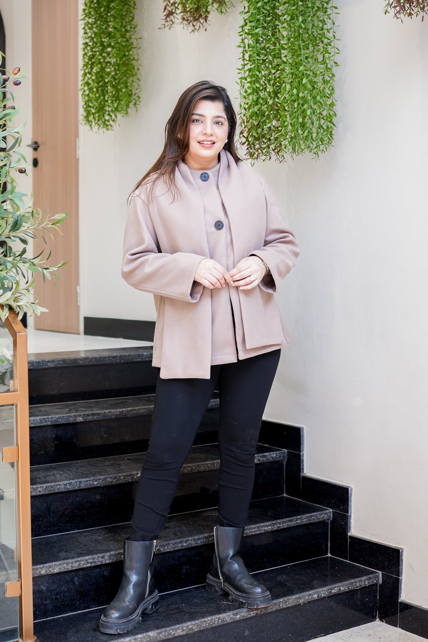 Avery Warm Coat with Muffler