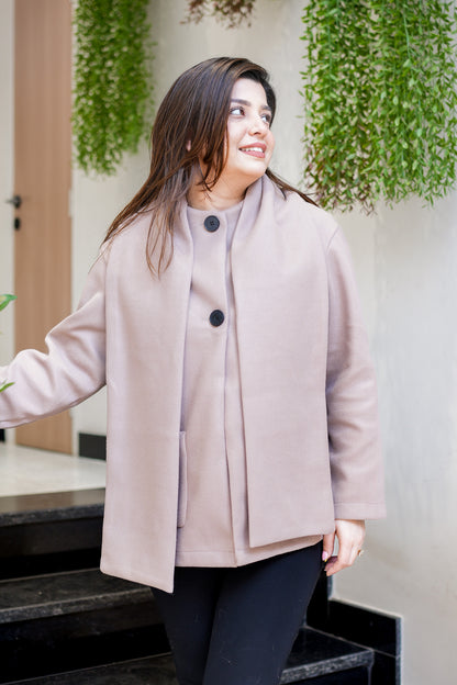 Avery Warm Coat with Muffler