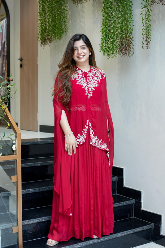 Vrishti Embroidered Three Piece Set