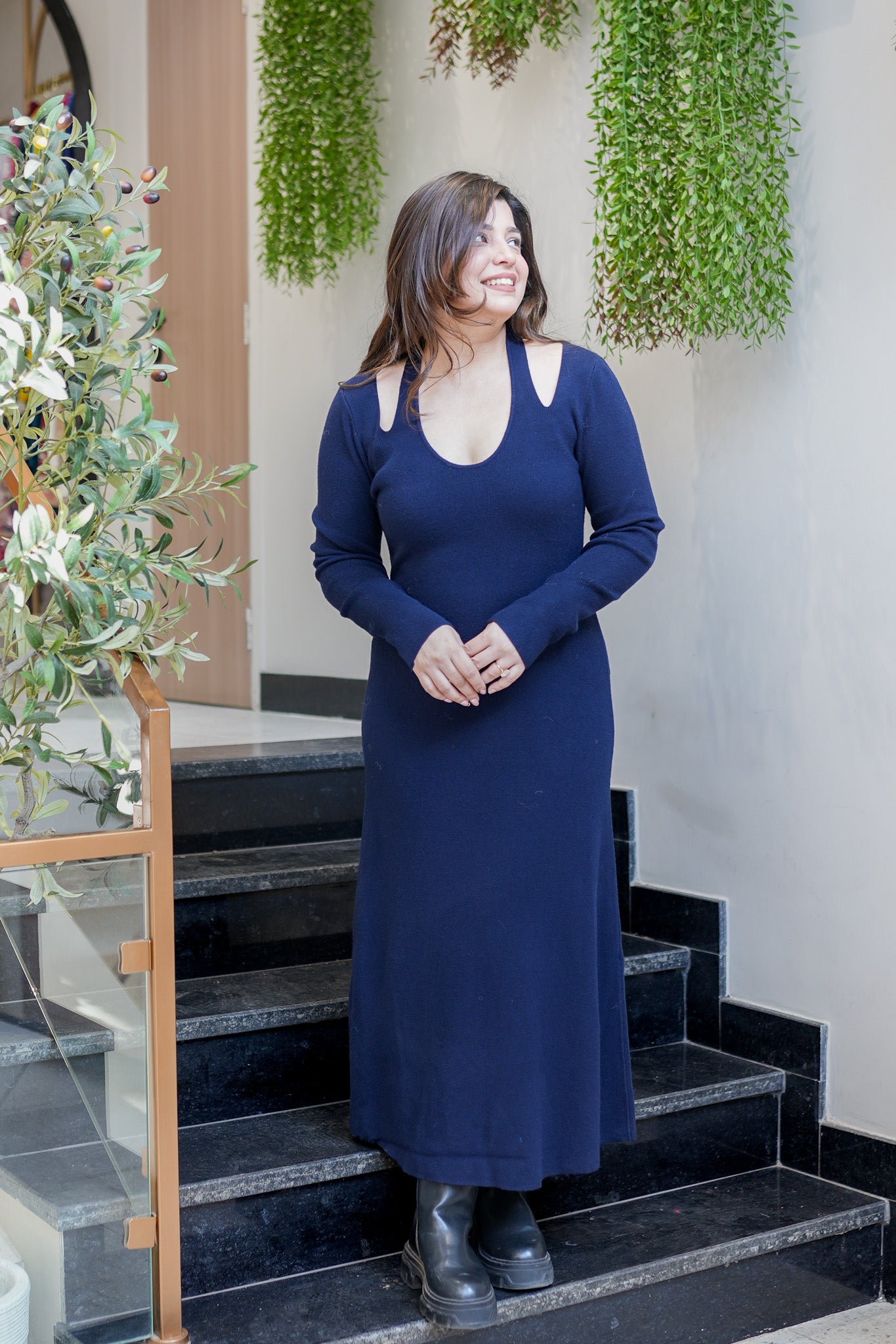 Brisa Blue Knitted Dress