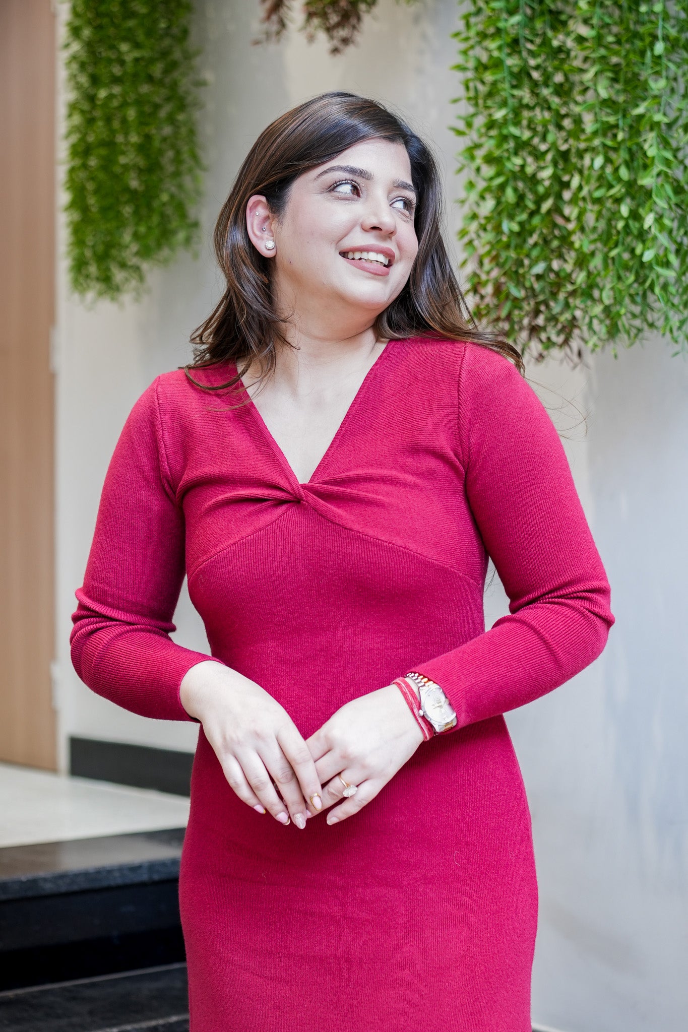 Wren Red Knitted Dress