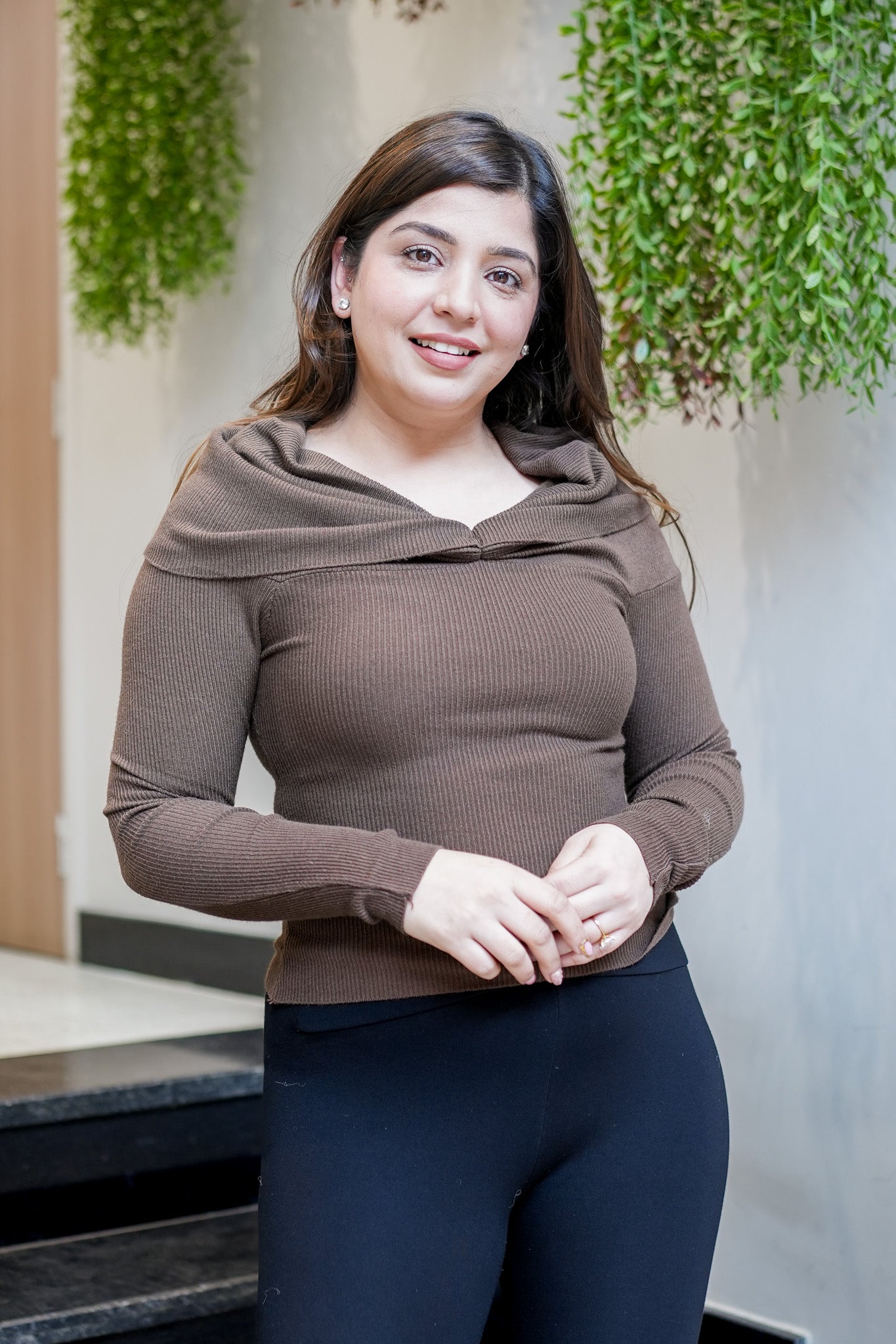 Stella Brown Knitted Top