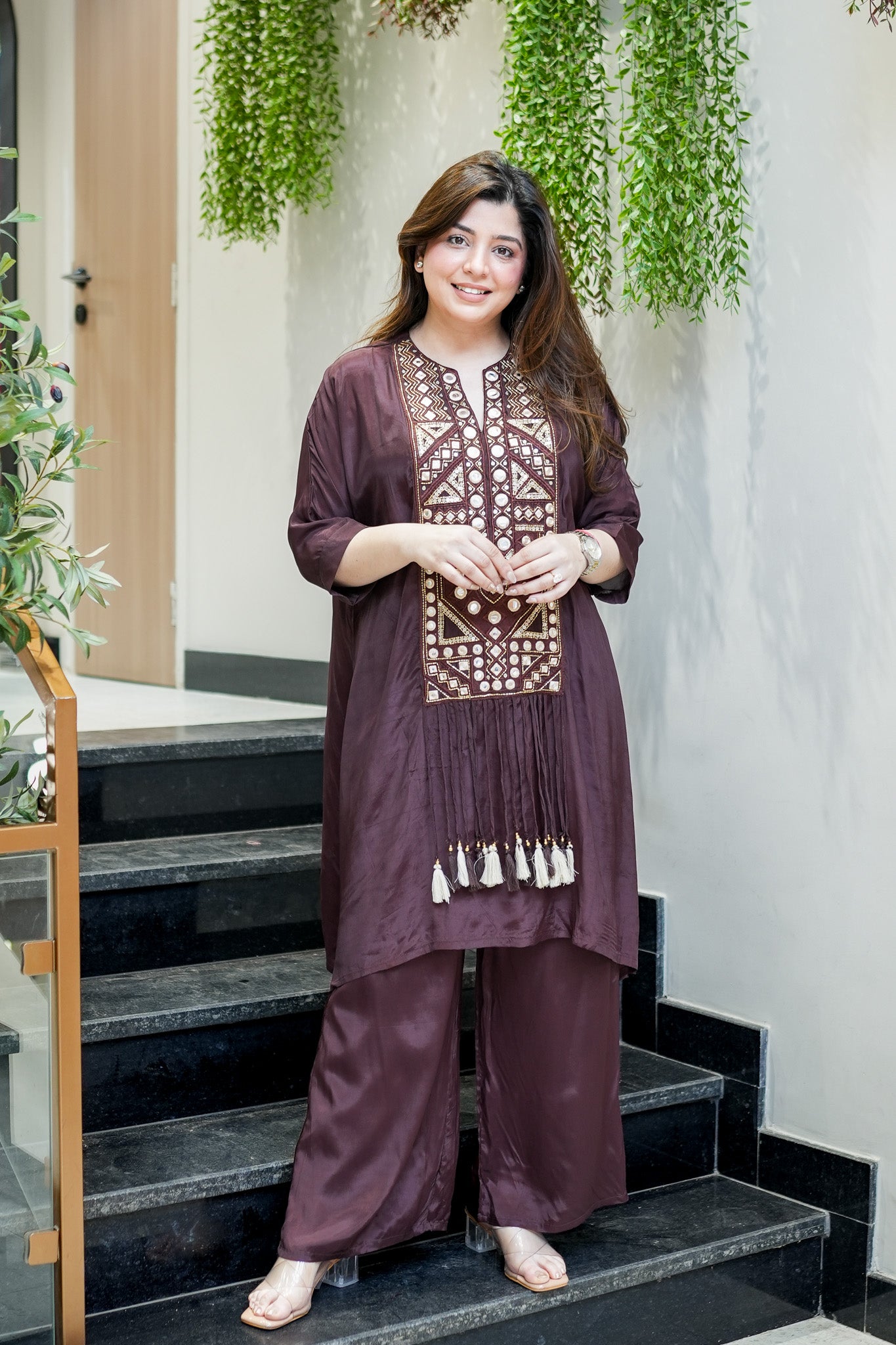 Kinza Embroidered Co ord Set