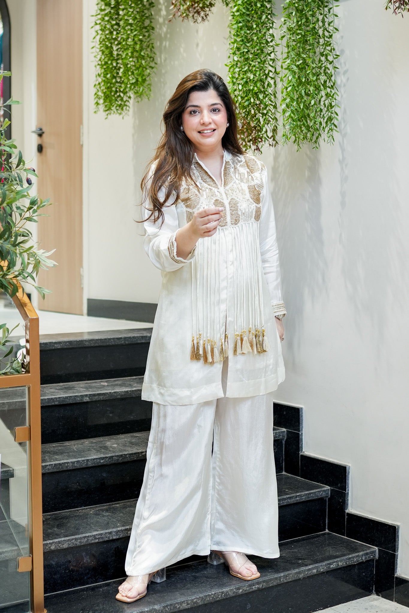 Heerat Embroidered Cord Set