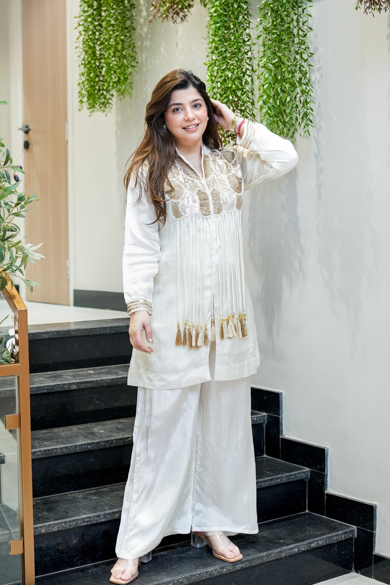 Heerat Embroidered Cord Set