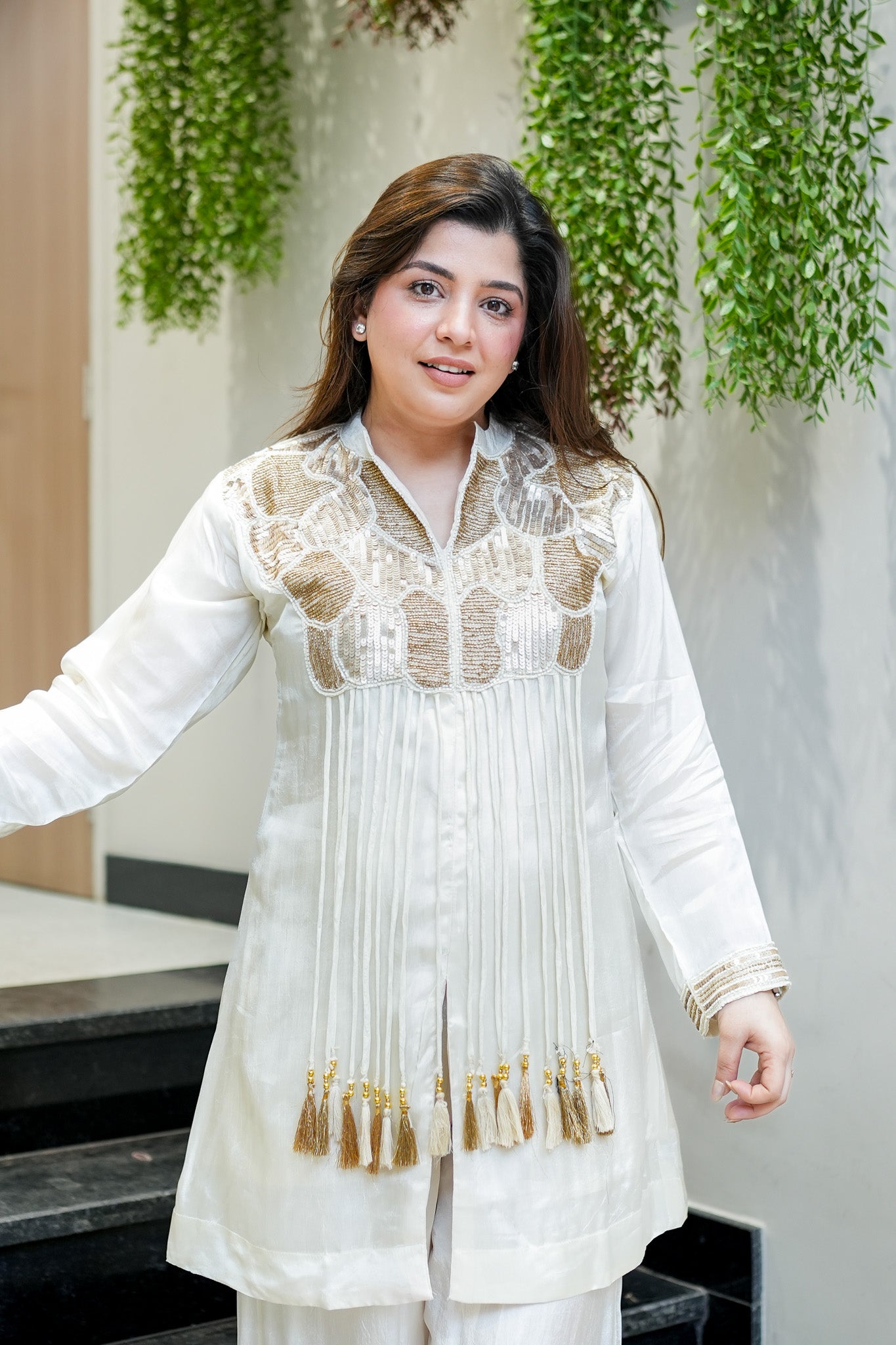 Heerat Embroidered Cord Set