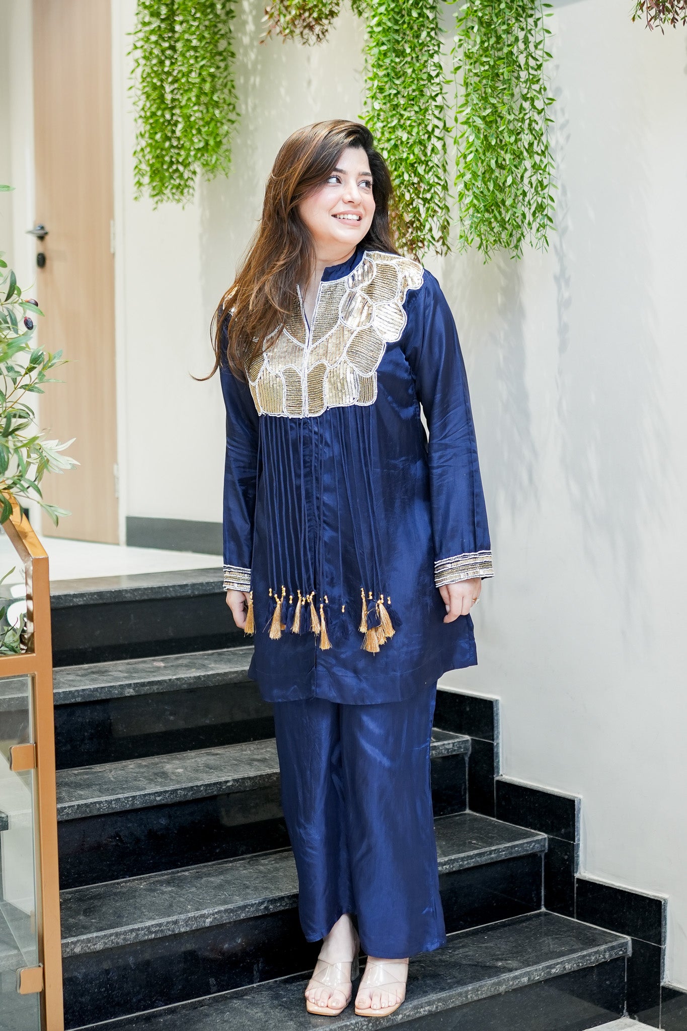 Heerat Embroidered Cord Set