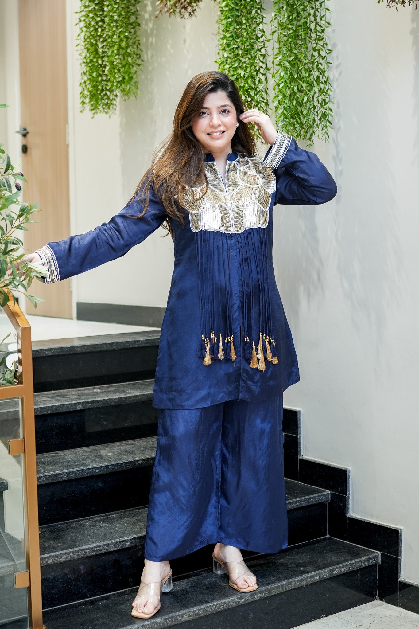 Heerat Embroidered Cord Set