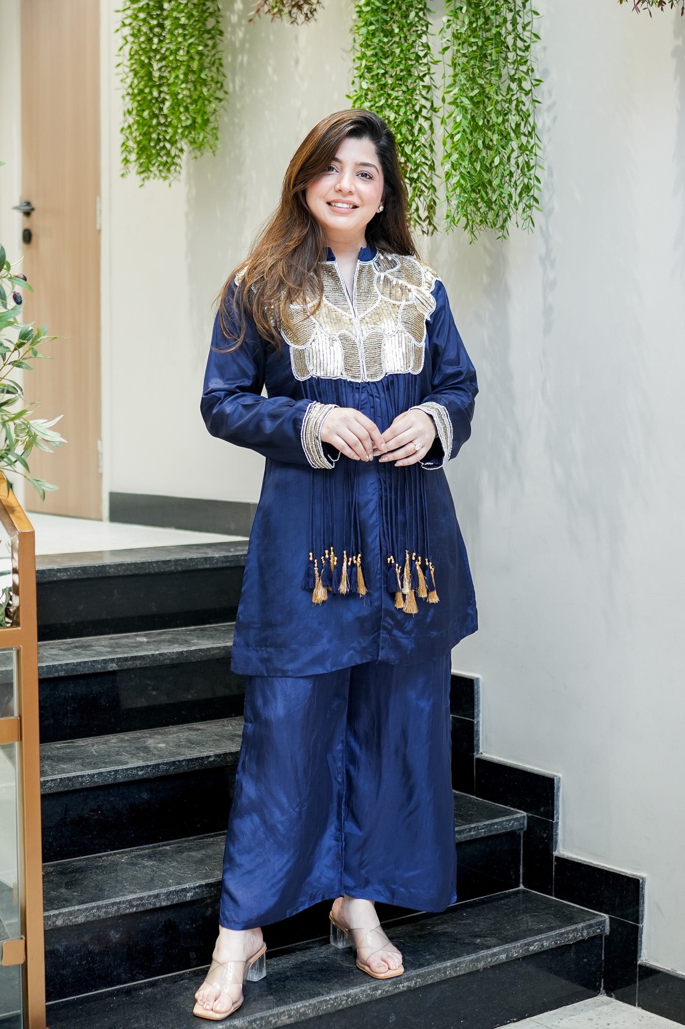 Heerat Embroidered Cord Set