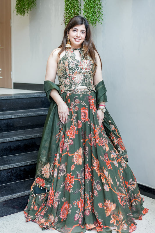 Ivira Hand Embroidered Lehenga