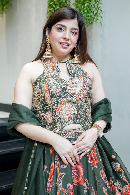 Ivira Hand Embroidered Lehenga